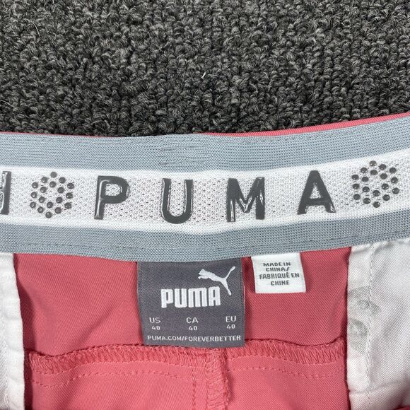Puma Golf Shorts Flat Front Mens Salmon Pink 9” Inseam Performance Size 40 - Picture 3 of 6